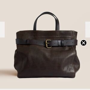 Dark Brown Leather Belt Bag
